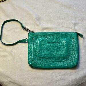 🧤Cole Haan Teal Leather Wristlet